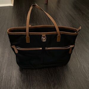 Michael Kors Black and Brown Tote Bag